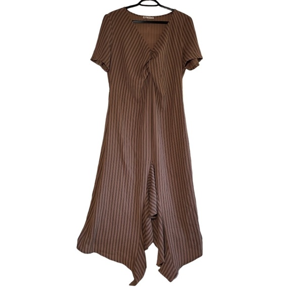 ZARA GATHERED DRESS WITH RUFFLE TRIM SIZE L - Picture 5 of 7